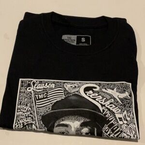 The Marathon Clothing Black Short Sleeve Tee with Urban Graphic Design